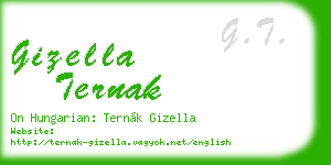 gizella ternak business card